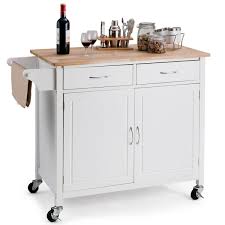 Glacer kitchen island cart on wheels, rolling kitchen island with drop leaf top, kitchen trolley cart with drawers, towel rack & bottle rack, 53.5 x 30 x 36 inches (white) 3.6 out of 5 stars 8 $319.99 $ 319. Kitchen Storage Organization Wood Cabinet Rolling Kitchen Cart Island Storage Cookware Organizer W Wheels Other Kitchen Storage