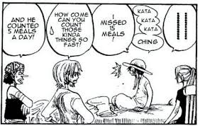 Volume 23 Chapter 213 Luffy Counting His Meal Tv Ads Luffy Chapter