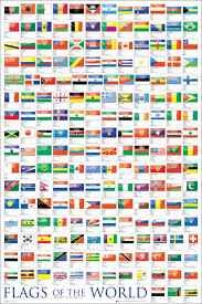 Flags Of The World Wall Chart Poster 24x36