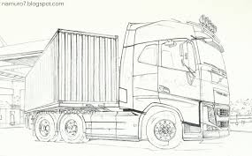 Een flink deel van onze wegen wordt gevuld met vrachtwagens. Draw Volvo Fh 6x4 Truck Globetrotter Volvo Trucks Volvo Cool Car Drawings