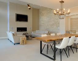 The bold art pieces make great dining room wall decor ideas and bring a nice focal point to the room. Dining Room Feature Wall Houzz