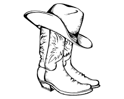 Cowboy Western West Leather Vintage Rodeo Old Traditional Ranch Boot American Retro Hat Svg Eps Png Cowboy Hat Drawing Wood Burning Patterns Cowboy Drawing