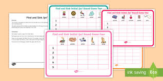 find and sink /pr/ sound game (teacher