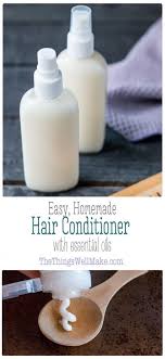 Create a moisturizing conditioner by adding water and oil. Easy Diy Hair Conditioner For Natural Hair Oh The Things We Ll Make