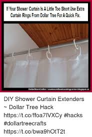 Vividhome tree shower curtain tree and bird silhouette waterproof bathroom fabric shower curtains 72x 72 retro design bathroom decor with hooks 4.4 out of 5 stars 14 $8.97 $ 8. If Your Shower Curtain Is A Little Too Short Use Extra Curtain Rings From Dollar Tree For A Quick Fix Dollarstorecrafter Cowiescraftandcookingcornerblogspotca Diy Shower Curtain Extenders Dollar Tree Hack Httpstcoffoa7lvxcy Hacks