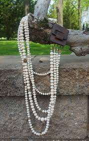 Vanilla Crystals Other Stones Layered And Tiered Necklace With Large Wooden Clasp Comfortable Beau Custom Jewelry Design Bride Jewellery Bridal Jewelry
