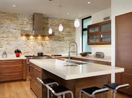 Stone kitchen wall tiles make and excellent focal point as a full wall or a backsplash. 15 Stone Walled Kitchen Designs Home Design Lover