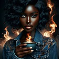 Prompt: 🫶 High-quality glossy airbrushing of a beautiful African American  woman with long, curly black hair and heart-shaped sunglasses. She sits