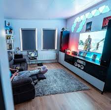 Nerdy Living Room In 2020 Small Game Rooms Living Room Setup Room Setup