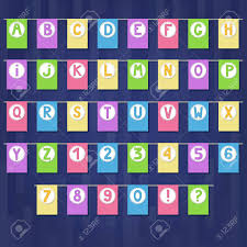 Ever since mobile phones became the new normal, phone books have fallen by the wayside, and few people have any phone numbers beyond their own memorized anymore. Set Of Cartoon Colored Flag Garlands With Alphabet Letters And Numbers Good For Events Celebrations Festivals Fairs Markets Party And Carnival Royalty Free Cliparts Vectors And Stock Illustration Image 85308766