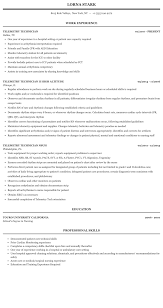 Telemetry Technician Resume Sample Mintresume