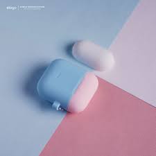 Elago Airpods Duo Hang Case Body Pastel Blue Top Lovely Pink White Presentation Design Tool Design Background Design