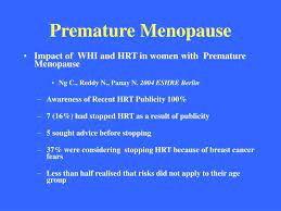 Menopause is a stage in life when a woman can no longer become pregnant. Ppt Premature Menopause Powerpoint Presentation Free Download Id 163232