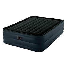 Intex Raised Downy Airbed With Built In Electric Pump Queen Bed Height 22 Air Bed Air Mattress Camping Intex