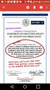 i jose carlos gomez confirm publishers clearing house confirmed binding statement of executive policy enclosed donation letter pch sweepstakes win for life
