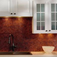 This copper mosaic tile is made with real pieces of copper that have an antique finish. Copper Backsplash Tiles Whaciendobuenasmigas