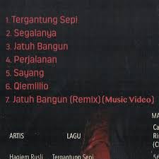 Lirik lagu segalanya oleh haqiem ruslihampir pernah ku cuba sesali,kerna telah memberikan segalanya,siapakah diriku sebenarnya di hatimu,atau sekadar. Haqiem Rusli Segalanya Mtv Karaoke Vcd Shopee Malaysia