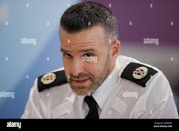 PSNI Assistant Chief Constable Bobby Singleton during a meeting of the  Policing Board in Belfast. Picture date: Thursday May 2, 2024 Stock Photo