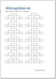 Übungsblätter für mathe ab der grundschule mit lösungen. Zahlenmauern Klasse 1 Ubungen Aufgaben Arbeitsblatter Downloaden