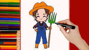 Encontre imagens stock de agricultura homem agricultor tecnologia usando dados em hd e milhões de outras fotos, ilustrações e imagens vetoriais livres de direitos na coleção da shutterstock. Como Dibujar Un Agricultor Paso A Paso Para Ninos How To Draw A Farmer Youtube