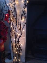 Decorative Twig Lights Slender Branch Amp X2f Twigs With 50 Micro Lights Twig Lights Outdoor Reindeer Christmas Decorations Decorating With Christmas Lights