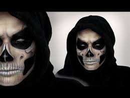 Grim Reaper Makeup Tutorial For Halloween Shonagh Scott Showme Makeup Halloween Skull Makeup Creepy Halloween Makeup Mens Halloween Makeup