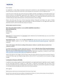 [here briefly focus on sample notification letter for change email address to your contacts of the previous email. Microsoft Mobile Ubernahme Von Nokia Soll Am 25 04 Perfekt Sein Windowsunited