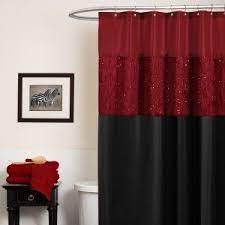 Red And Black Shower Curtain Red Shower Curtains Bathroom Red Rose Shower Curtain