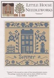 summer monochromatic series cross stitch chart