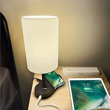 Not available at clybourn place. Cozoo Bedside Table Amp Desk Lamp With Wireless Charging Pad And 3 Usb Charging Ports 10w Black Ch In 2021 Wireless Charging Lamp Fabric Shades Bedroom Night Stands