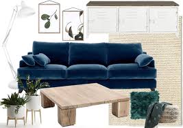 Canape En Velours Bleu Avec Quelle Deco L Associer Joli Place