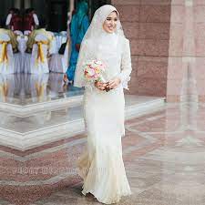 Find A Fashion Simple Chiffon Lace Hijab Muslim Wedding Dresses Sheath Muslim Wedding Dr Hijab Wedding Dresses Muslim Wedding Dresses Wedding Dresses For Girls