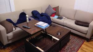 Raise your coffee table to dining height in seconds with this spring assisted lift. Lift Top Coffee Table Ana White