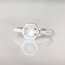 Worldwide delivery & free us shipping on orders $50+! Moonstone Engagement Ring Hexagon Engagement Ring White Etsy