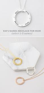 Kids Names Necklace For Mom Mother And Child Necklace Circle Necklace With Name Engraved Gifts For Mom Necklace With Kids Names Birthday Gifts For Grandma