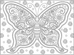 Profile of a butterfly with flowers. Butterfly Coloring Pages Jaimie Bleck
