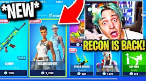 Check daily item sales, cosmetics, patch notes, weekly challenges and history. Streamers Buy Recon Expert Back In Item Shop New Edit Style Rarest Skin In Fortnite Returns Youtube