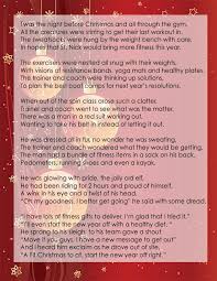 A Fitness Night Before Christmas Christmas Poems Christmas Workout Fitness Inspiration Quotes