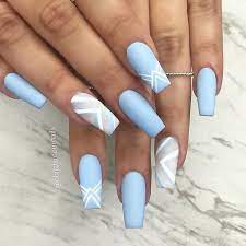 It's a popular nail trend in 2019. 75 Top Most Popular Acrylic Nail Designs You Must Try 24 Elroystores Com Acrylic Desi Blue Acrylic Nails Best Acrylic Nails Acrylic Nail Designs