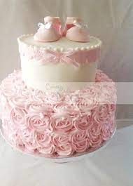 A Shabby Chic Baby Shower It S A Girl Girl Shower Cake Baby Shower Cakes Girl Baby Shower Princess