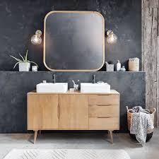 Mobile Da Bagno A 2 Lavabo In Legno Massello Di Mango Trocadero Maisons Du Monde Mobile Bagno Lavandini Da Bagno Bagno