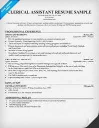 clerical assistant resume samples