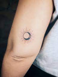 Fine Line Sun Moon Restart Sun Tattoos Sun Tattoo Cute Tattoos
