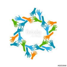 Hands Circle Concept Of Teamwork And Community Logo Hand Logo Community Logo Jewish Logo