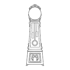 • count speed and endurance: Grandfather Clock With Big Mirror Coloring Pages Color Luna