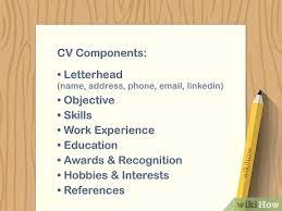 Example of how to list work experience on a cv: How To Write A Cv Curriculum Vitae With Pictures Wikihow