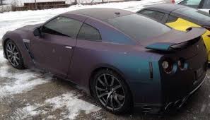Matte Purple Chameleon Nissan Gtr Car Paint Jobs Custom Cars Paint Car Painting