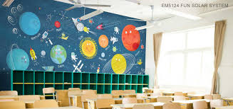 Murals that take up an entire wall are often about eight feet tall, though width can vary widely. School Wall Murals Classroom Wallpaper Murals Your Way