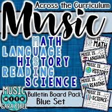 Music Across The Curriculum Posters School Colors Blue Tpt