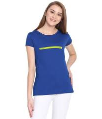 Black And Royal Blue T Shirt Haoser Royal Blue Stylish Printed Round Neck T Shirt For Women Royal Blue T Shirt T Shirts For Women Stylish Tshirts